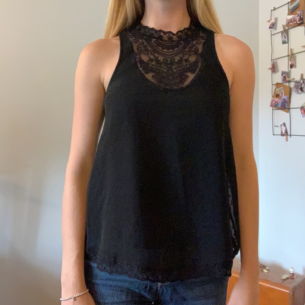 dainty black tank